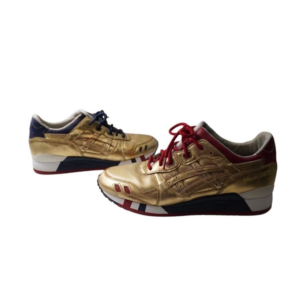 ASICS Ronnie Fieg Kith Gel-Lyte III H41JK USA World Cup Shoes Men's US 11.5 Gold